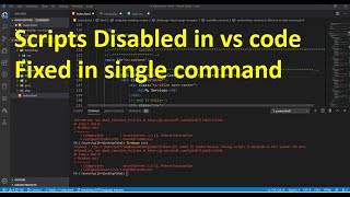 running scripts is disabled on this system  ng serve  vs code error [upl. by Elwin759]