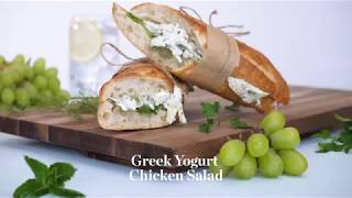 Greek Yogurt Chicken Salad with Pine Nuts Grapes and Fennel Recipe [upl. by Joan]