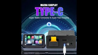 TYPEC Mazda CarPlay Android Auto OEM Retrofit USB Kit for Mazda 2 3 6 CX3 CX5 CX8 CX9 MX5 Miata [upl. by Alliuqahs]