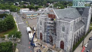 Böcker Trailer Crane AHK 36  St Annes Church in Waterbury [upl. by Crow8]