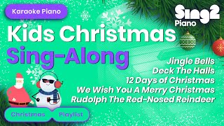 Best Christmas Karaoke  Piano SingAlongs for Kids NonStop Holiday Playlist [upl. by Derfla]