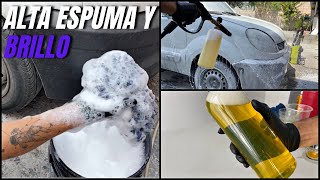 Como hacer un shampoo para autos neutro alta espuma y super económico [upl. by Elvina144]