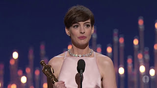 Anne Hathaway Wins Best Supporting Actress 85th Oscars 2013 [upl. by Ynnelg]