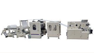 Automatic glue lamination maxi roll paper rewinding machine [upl. by Esorrebma742]