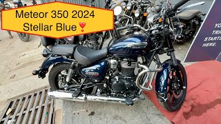 Royal Enfield Meteor 350 2024 Stellar Blue “sofe वाली Bike ” [upl. by Ttej]