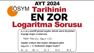 ÖSYM Tarihinin En Zor Logaritma Sorusu ayt2024 [upl. by Myra888]