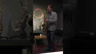 Chris Potter blows Rampone raw brass tenor sax [upl. by Suoiluj]