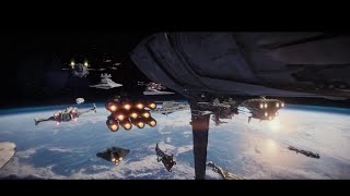 Rogue One A Star Wars Story  Space amp Aerial Battle of Scarif Supercut [upl. by Oniotna]