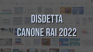 Videoguida  Esenzione Canone Rai 2022 Disdetta Online Dichiarazione Sostitutiva PDF PEC Posta [upl. by Strepphon526]