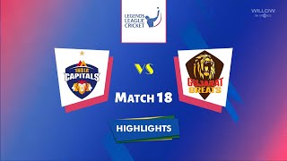 Highlights 18th Match India Capitals vs Gujarat Greats  18th Match  INC vs GG [upl. by Ann784]