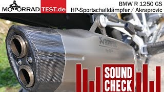 Sound  So klingt die BMW R 1250 GS mit dem HPSportschalldämpfer von Akrapovic [upl. by Newbill]