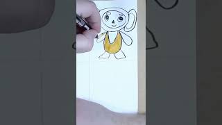 We draw a cheburashka how to draw a cheburashka step by step easily drawing a cheburashka Shorts [upl. by Notanhoj]