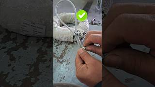 steel wire rope clamping process diy tutorial youtube youtubeshorts shortvideo shorts short [upl. by Sharla]