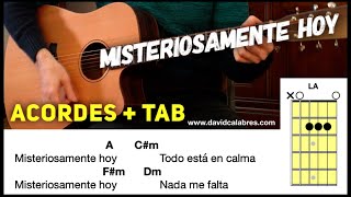 Jarabe de palo  Misteriosamente hoy  GUITARRA Tutorial Cómo tocar Acordes  Letra  TABS [upl. by Concha]