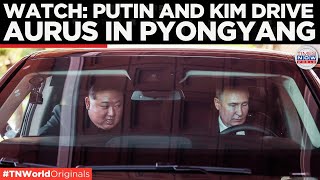 Putin Takes Kim Jongun for a Ride in a Russian Aurus in Pyongyang  Times Now World [upl. by Asle306]