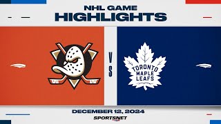 NHL Highlights  Maple Leafs vs Ducks  December 12 2024 [upl. by Anot524]