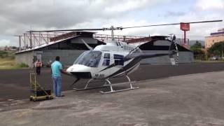 Startup amp Takeoff  Bell 206 Jet Ranger III [upl. by Paxton]