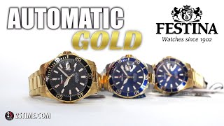 FESTINA Automatic Sapphire Diver 200m GOLD F205332 F205321 F205331 [upl. by Meesaw]