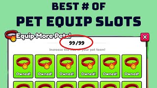 HOW MANY PET EQUIP SLOTS YOU SHOULD HAVE AT EACH STAGE IN PET SIMULATOR 99 TESTING TO FIND OUT [upl. by Lekzehcey]