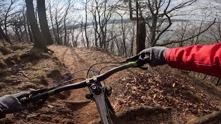 Rocky point shore trail  Hartshorne woods MTB [upl. by Neirrad]