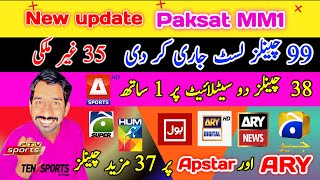 Paksat MM1  382E New Update 100 tv 70 radio channels list Released Crypto currency trending show [upl. by Odnalro208]