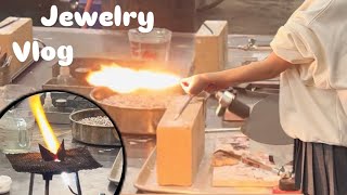 Jewelry vlog  Enamelling ft fire [upl. by Obadias60]