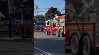 Bethpage Fire Department Ladder 3 responding to a automatic fire alarm [upl. by Farny627]