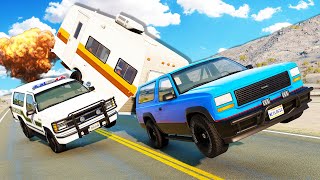 CAR HUNT With RVs Complete Destruction In BeamNG Multiplayer [upl. by Tresa]