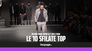 Milano Moda Uomo le 10 sfilate top AutunnoInverno 1718 [upl. by Rehtul]