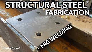 Structural Steel beam flange plate connection Steel fabrication amp Mig welding [upl. by Tybi]