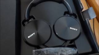 Auspacken des Sony MDR XB950AP Extra Bass Kopfhörer [upl. by Aryamoy]