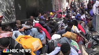 New York City public hospitals overwhelmed by increase of migrants [upl. by Ahsikin]