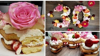 Zahlentorte aus Keksteig I Trendtorte 2018 I Numbercake I Kekskuchen I lettercake diy [upl. by Lartnom]