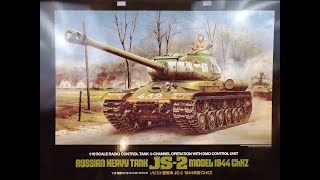 Tamiya 56035 116 RC full option JS2 Russian Heavy Tank full option unboxing with DKLM extras [upl. by Ynafit936]