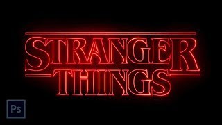 Stranger Things Text in Photoshop [upl. by Nyliahs150]