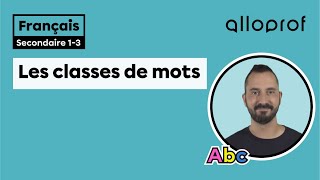 Les classes de mots  Français  Alloprof [upl. by Yddet685]