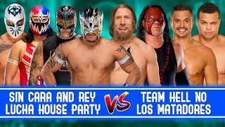 Lucha House Party amp Sin Cara amp Rey Mysterio vs Los Matadores amp Team Hell No [upl. by Elyn]