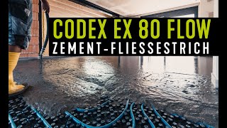 Große Estrichflächen effizient einbauen mit dem ZementFliessestrich codex EX 80 Flow [upl. by Inaleon]