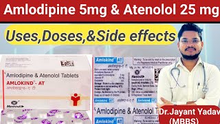 Amlodipine amp Atenolol Tablet  Amkokind at tablet uses in hindi  DrJayant YadavMBBS [upl. by Llehcar]