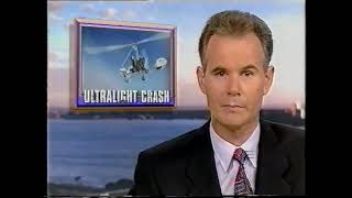 Old TV news footage of gyrocopter gyroplane vertical descent crash fail no injury to the pilot [upl. by Jaylene]