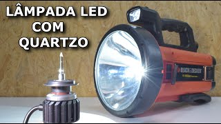 LANTERNA SUPER PODEROSA CASEIRA COM LAMPADA LED COM QUARTZO [upl. by Adniles]