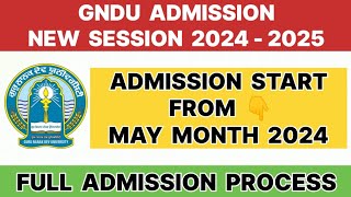 GNDU Admission New Session 2024  2025  GNDU Amritsar Admission 2024  Full Admission Process [upl. by Auhsuoj22]