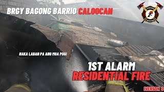 1st Alarm Residential Fire Gen Tinio St Brgy Bagong Barrio Caloocan  Iverson Fire Rescue Voluntee [upl. by Fern986]