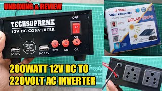 200w Powerful Inverter 12v DC To 220v Ac Converter With 12v Battery  Solar Inverter [upl. by Sofer220]