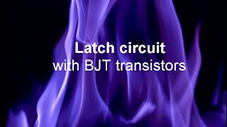 Latch circuit with BJT  MOSFET [upl. by Aicirtak265]