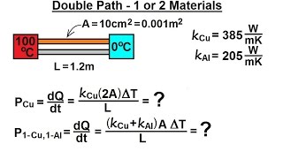 Physics 24 Heat Transfer Conduction 10 of 34 Double Path  1 or 2 Materials [upl. by Fletch]