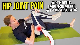 5 Exercises for Hip Joint Pain Arthritis Impingement Labral Tears [upl. by Dijam583]