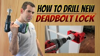 How to Install A Deadbolt Lock  How to Install a New Door Lock In 5 Simple Steps [upl. by Eduj]