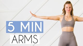 5 MIN TONED ARMS WORKOUT  No Equipment [upl. by Hilbert]