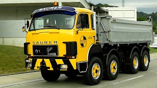 Switzerlands Most Famous Truck and Bus Brand  44 Old Saurer Are Flocking In [upl. by Araid]